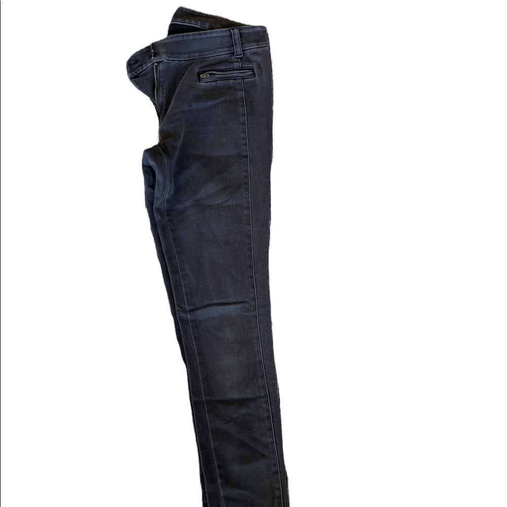 Brushed denim, charcoal, skinny jean